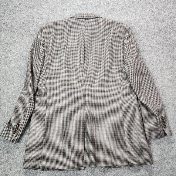 Ralph Lauren Blazer Mens 44L Wool Houndstooth 2 Button Sports Coat Jacket - Picture 2 of 16